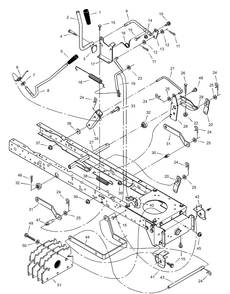 Mower Housing Suspension Diagram and Parts List for 312000X68B 2003 Briggs and Stratton Lawn Tractor